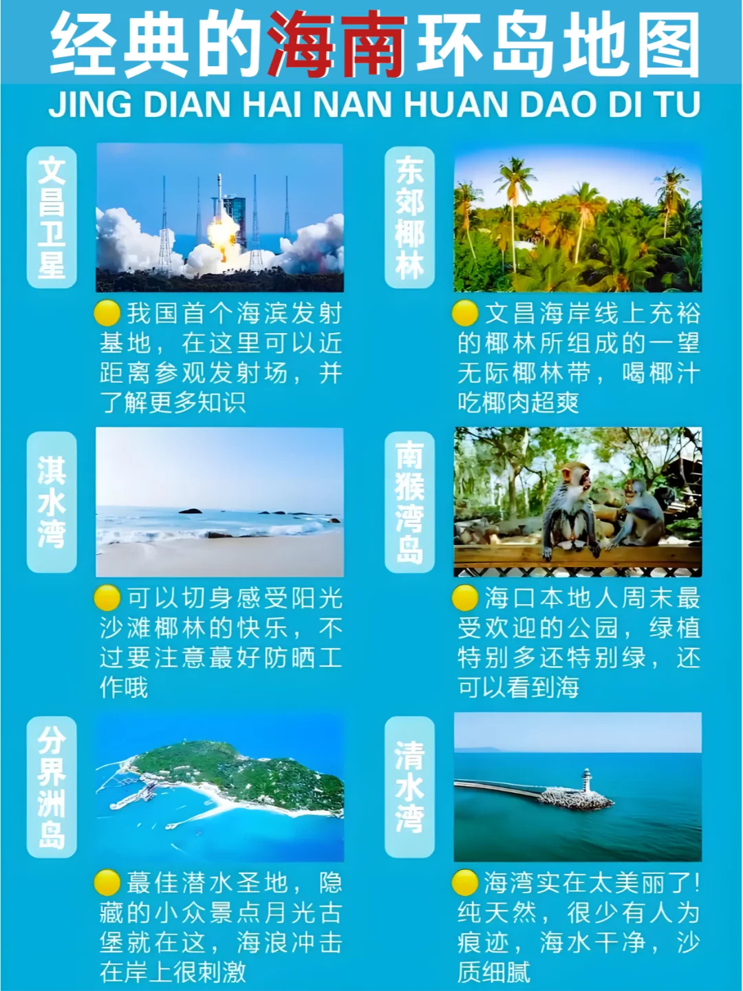 海南环岛旅行攻略：自驾地图+美食+住宿指南