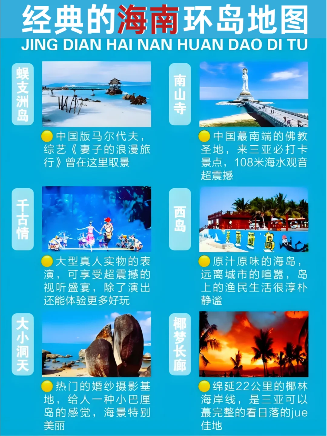 海南环岛旅行攻略：自驾地图+美食+住宿指南