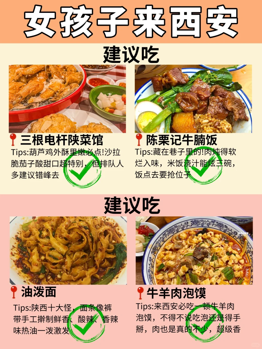 第一次去西安旅游🔥熬夜整理！放心👀！