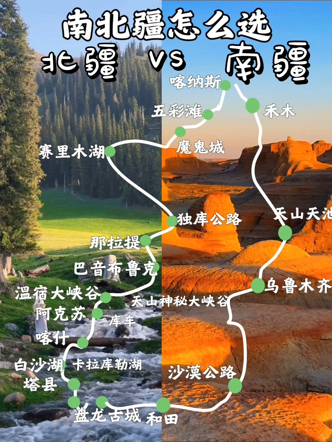 🏔 4-6月南疆VS北疆！真实测评+避坑指南
