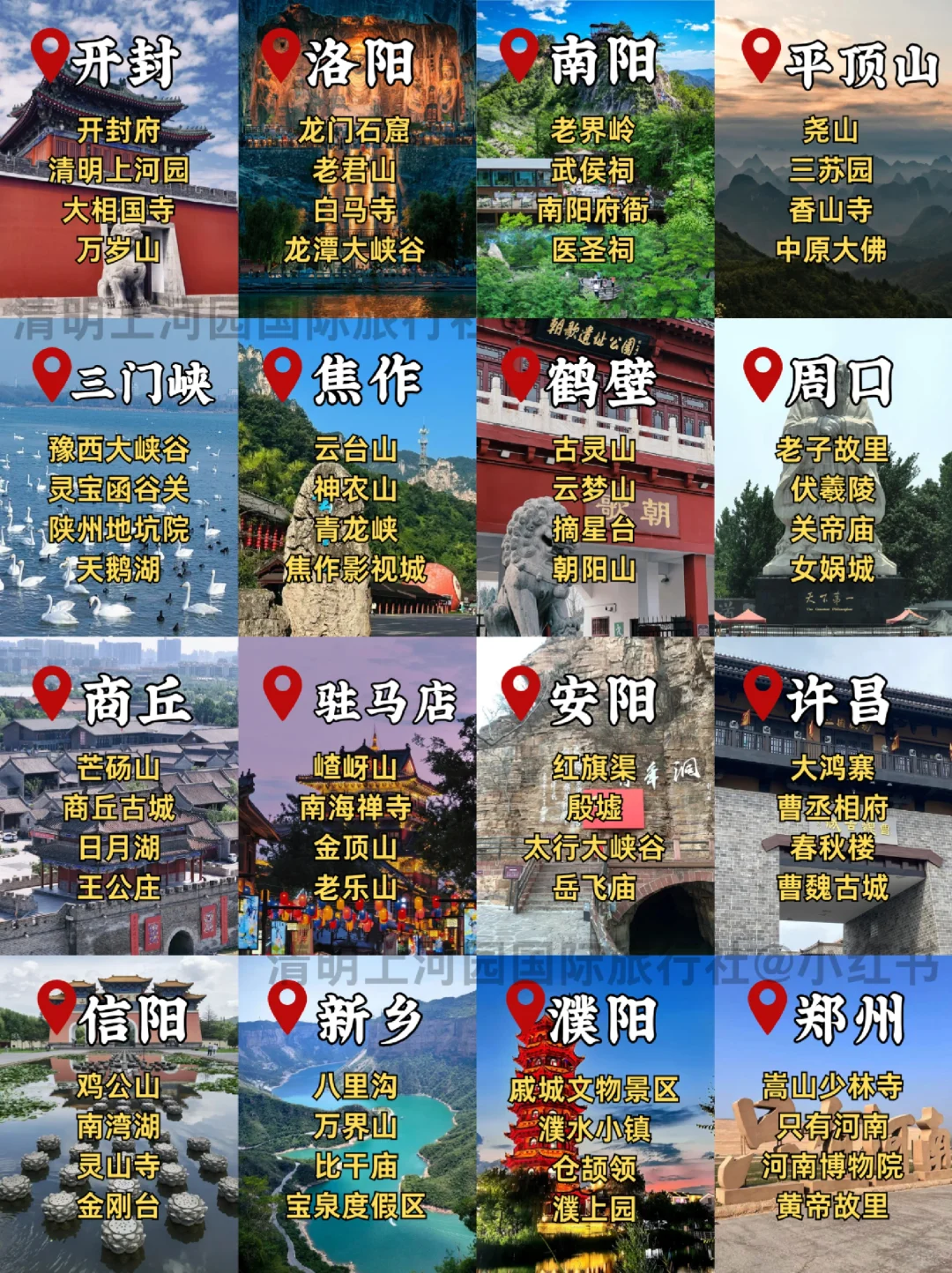 听劝❗清明五一来河南景点推荐✌️一图秒懂