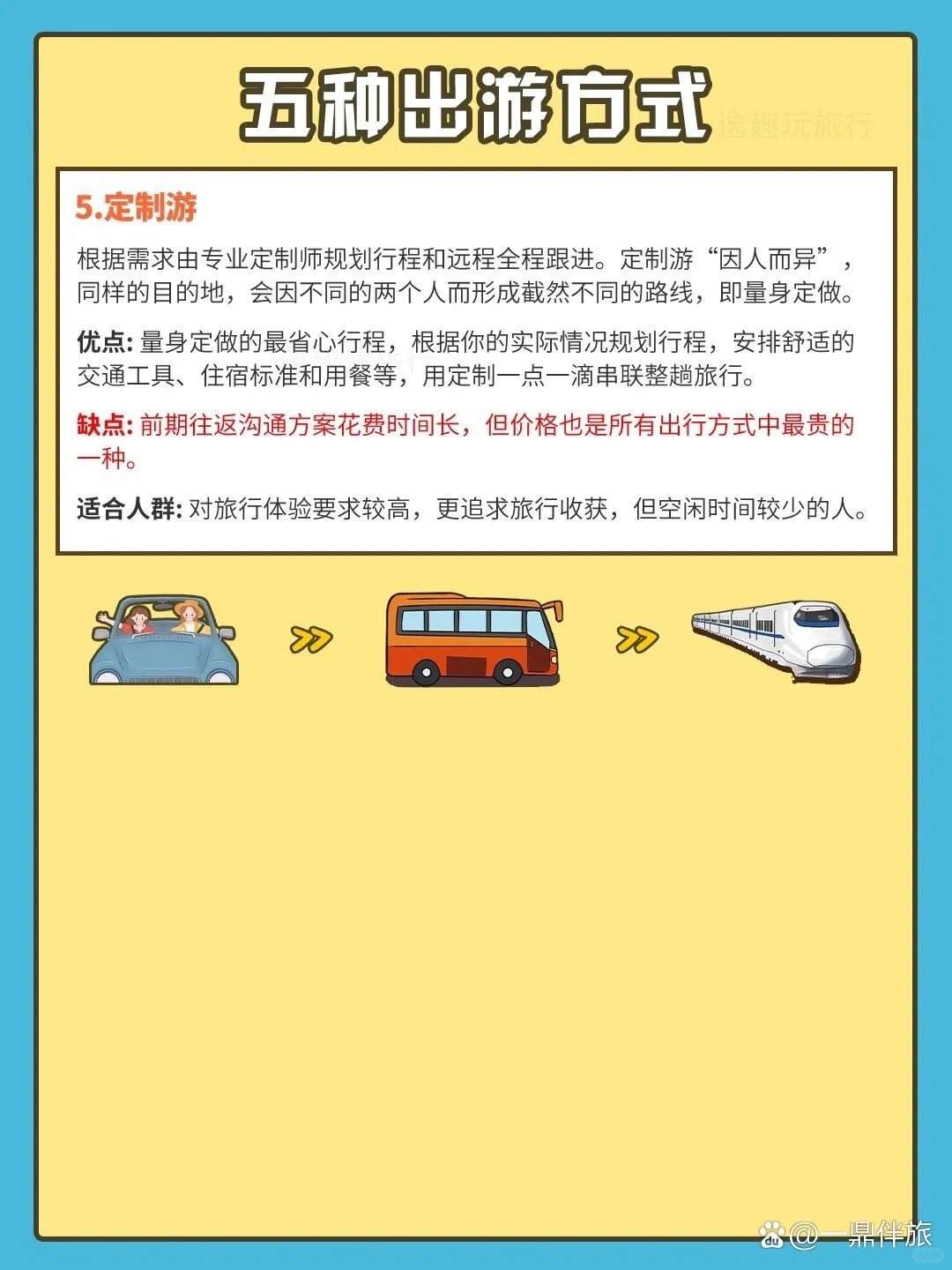 旅行五种游玩方式