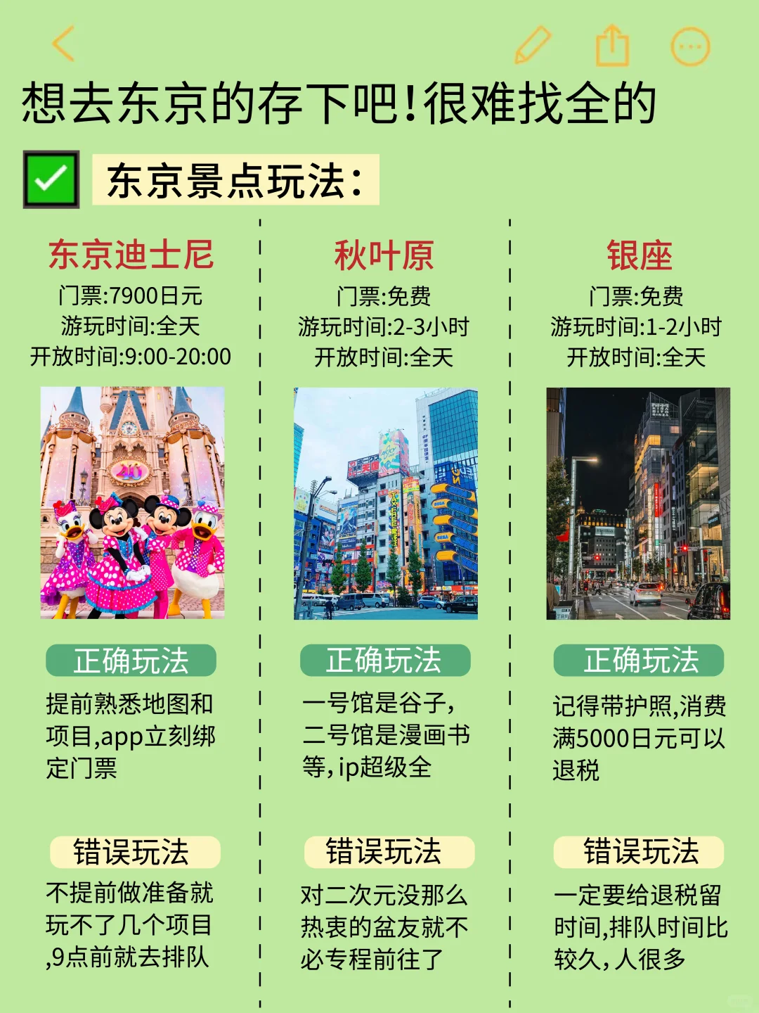 😭终于有人把5~7月东京旅游攻略讲清楚了