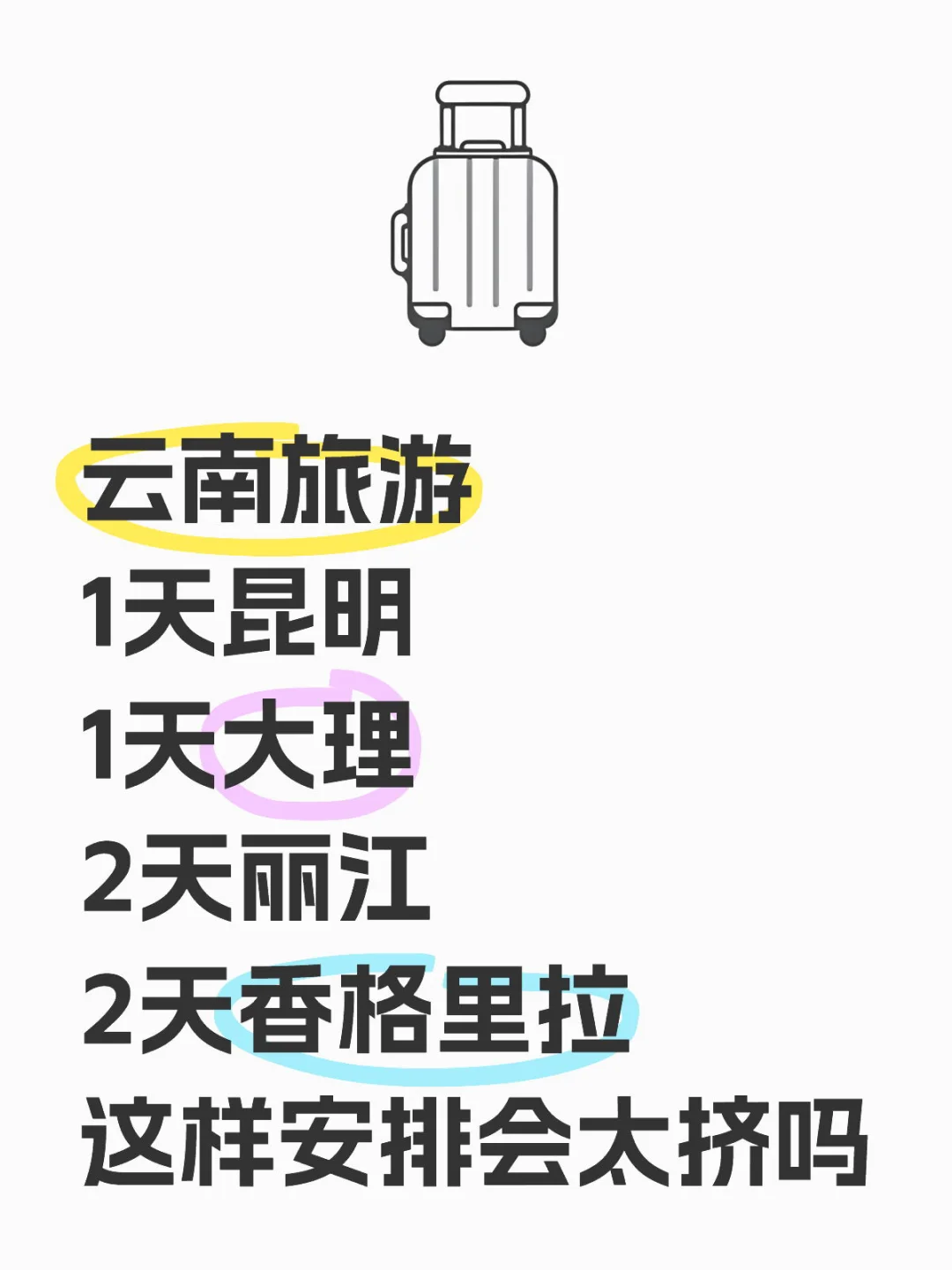 云南旅游计划