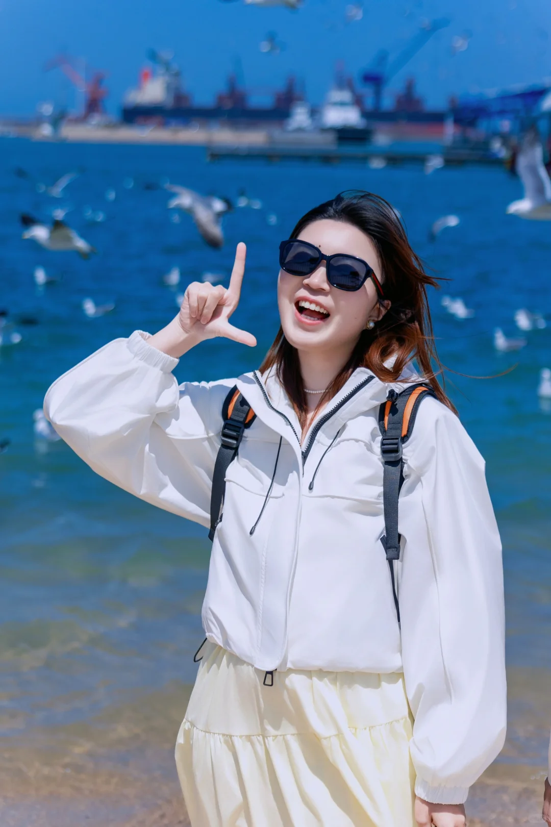 我伟大的老公在威海给我拍到了好多人生照片