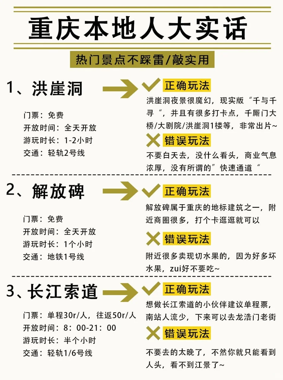 ✨重庆会奖励每一个提前做攻略的人！！