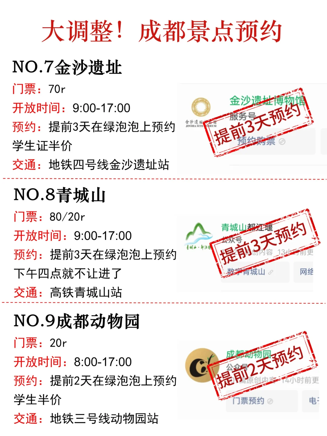 成都景点预约大调整！还好我去之前刷到了！