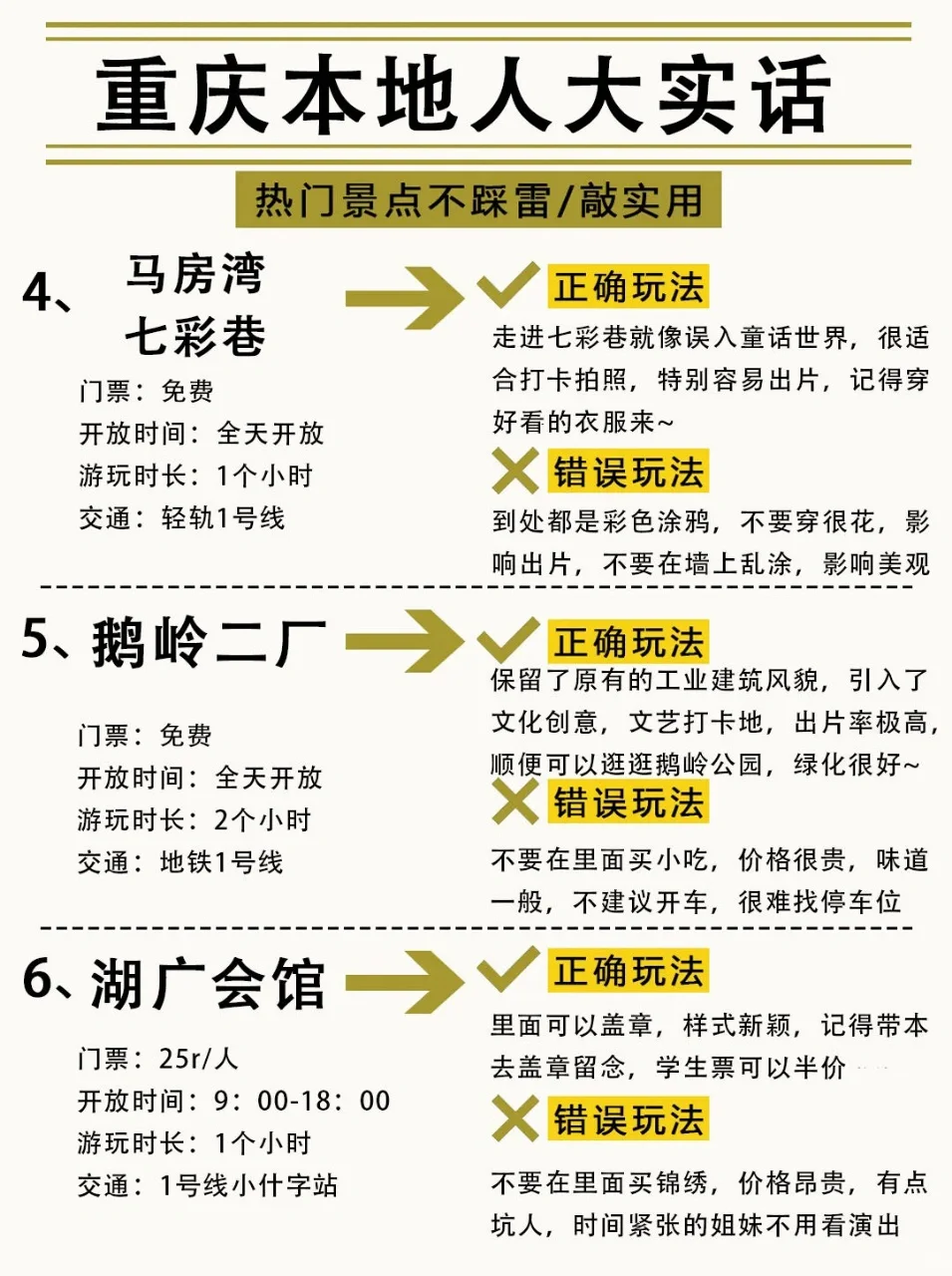 ✨重庆会奖励每一个提前做攻略的人！！