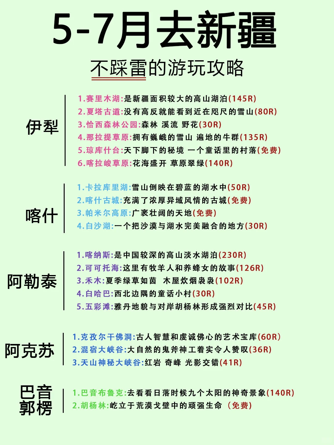 🌟 新疆旅游攻略｜本地人私藏