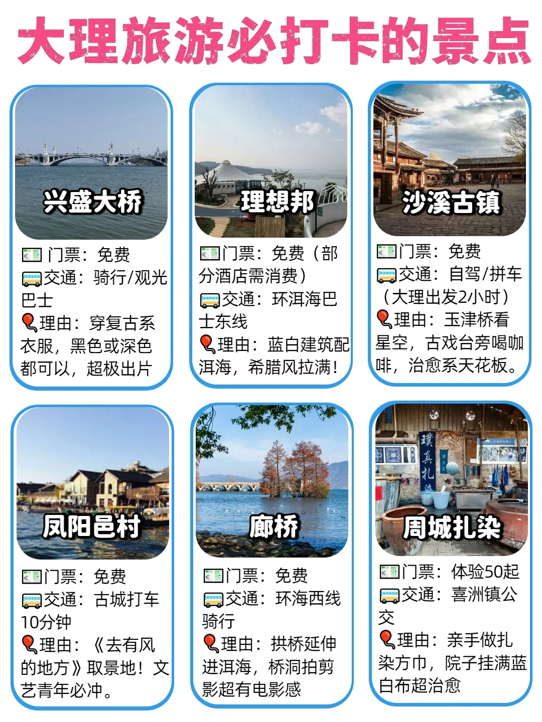 大理旅游攻略｜纯干货无废话！小白直接抄作业