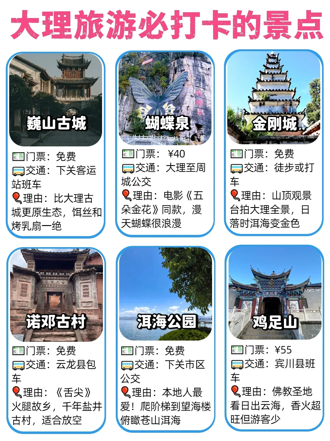 大理旅游攻略｜纯干货无废话！小白直接抄作业
