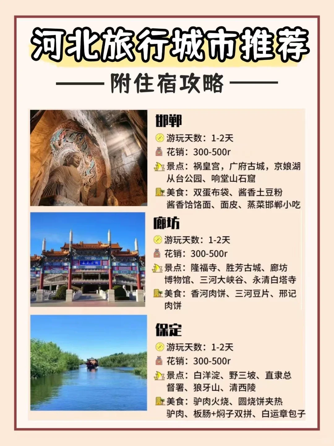 河北旅游城市推荐🏙丨含景点美食住宿攻略