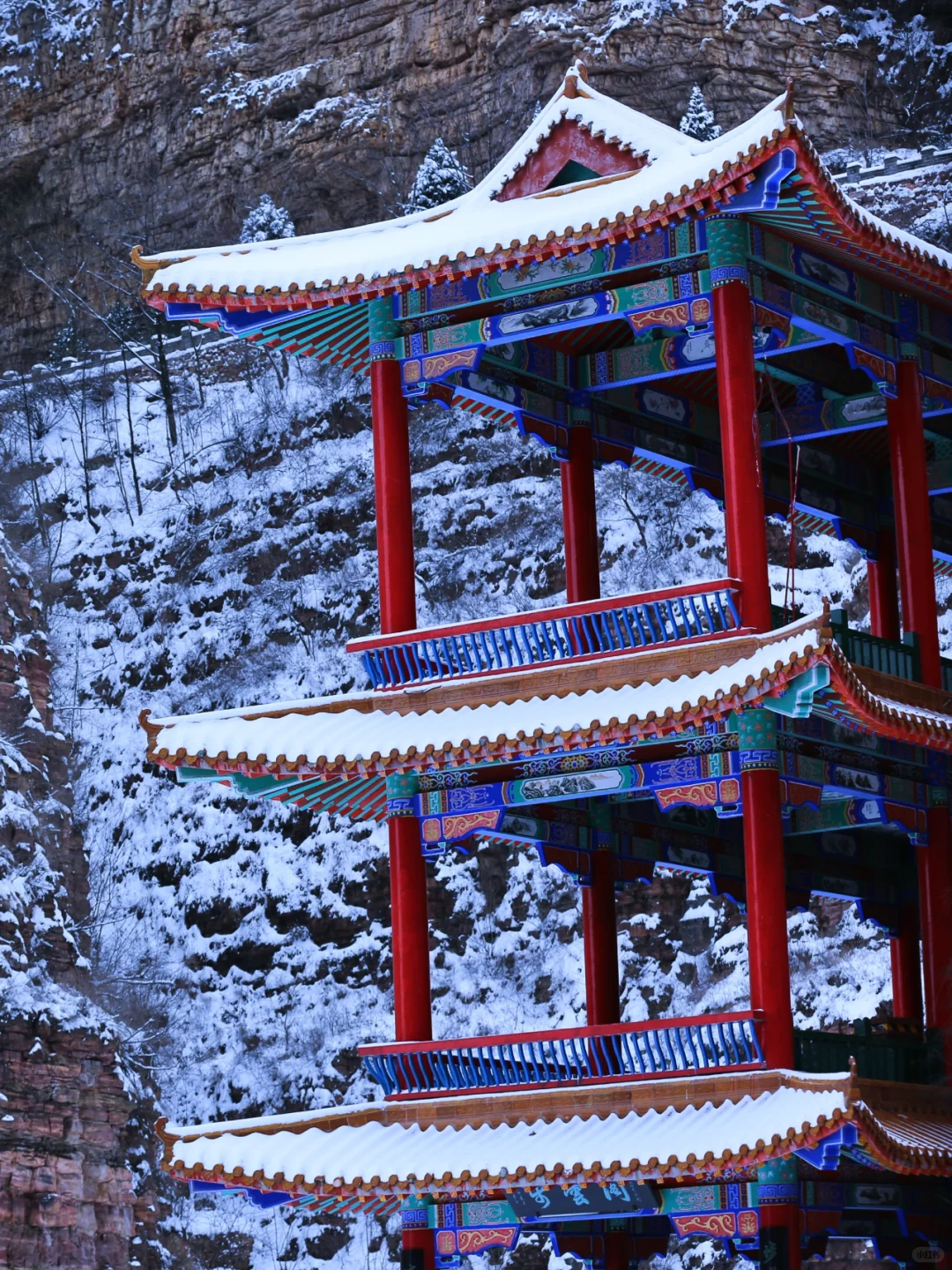 美成油画！千万不要错过雪后的七步沟