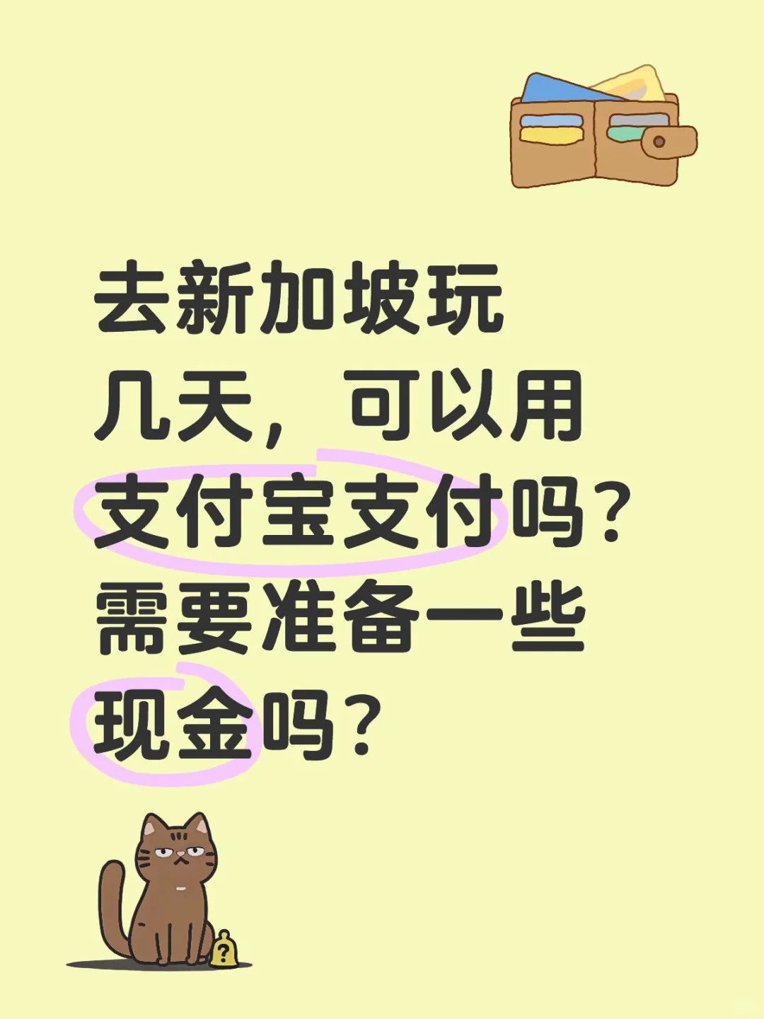 去新加坡旅游需要准备现金吗？