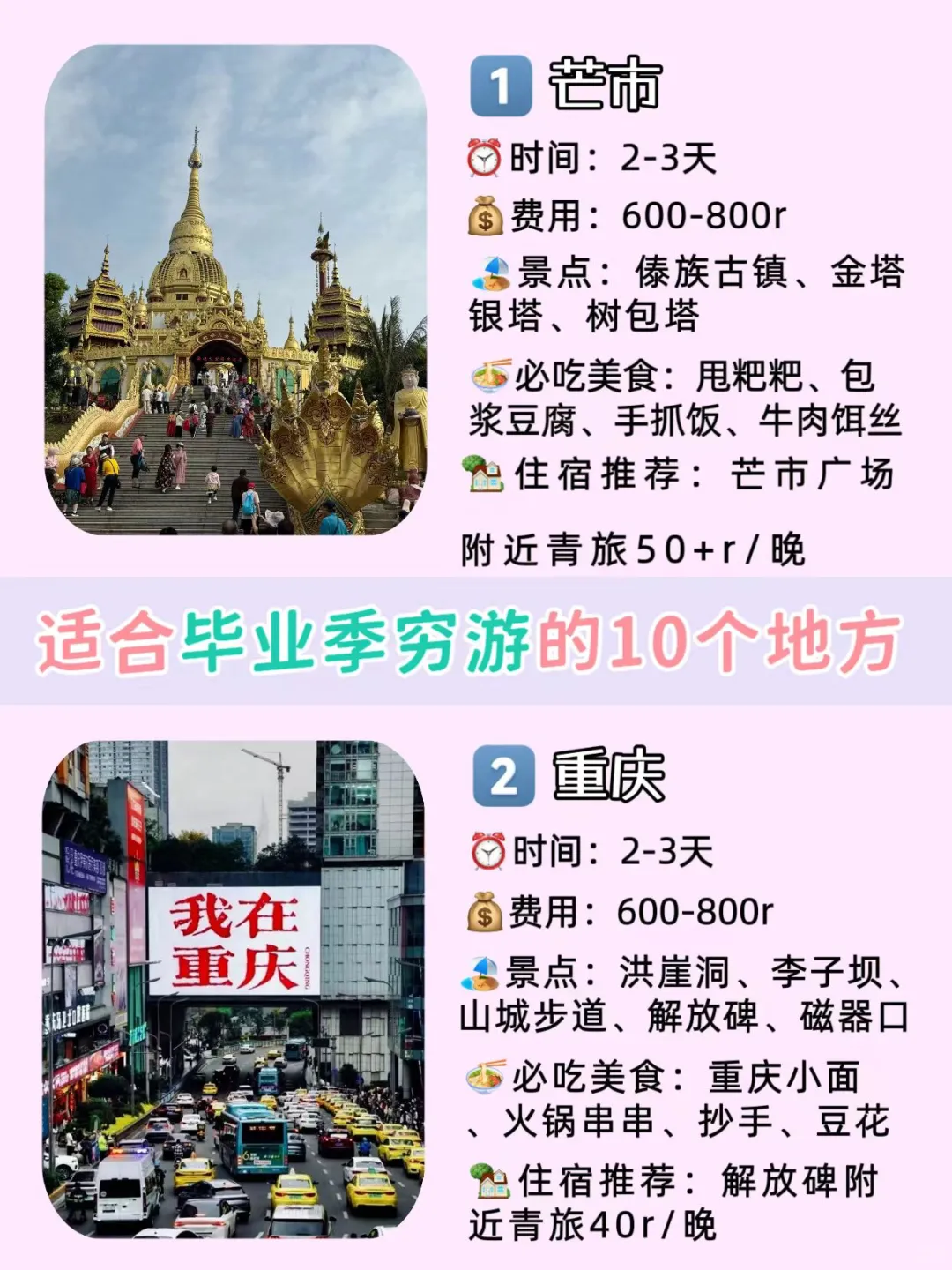 2025，毕业冲旅行穷游攻略，1000r玩到爽‼️