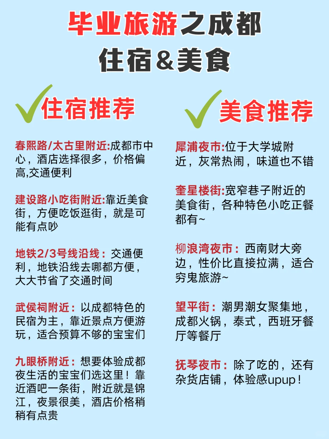 毕业季🉑穷游的12个城市！别错过（成都版