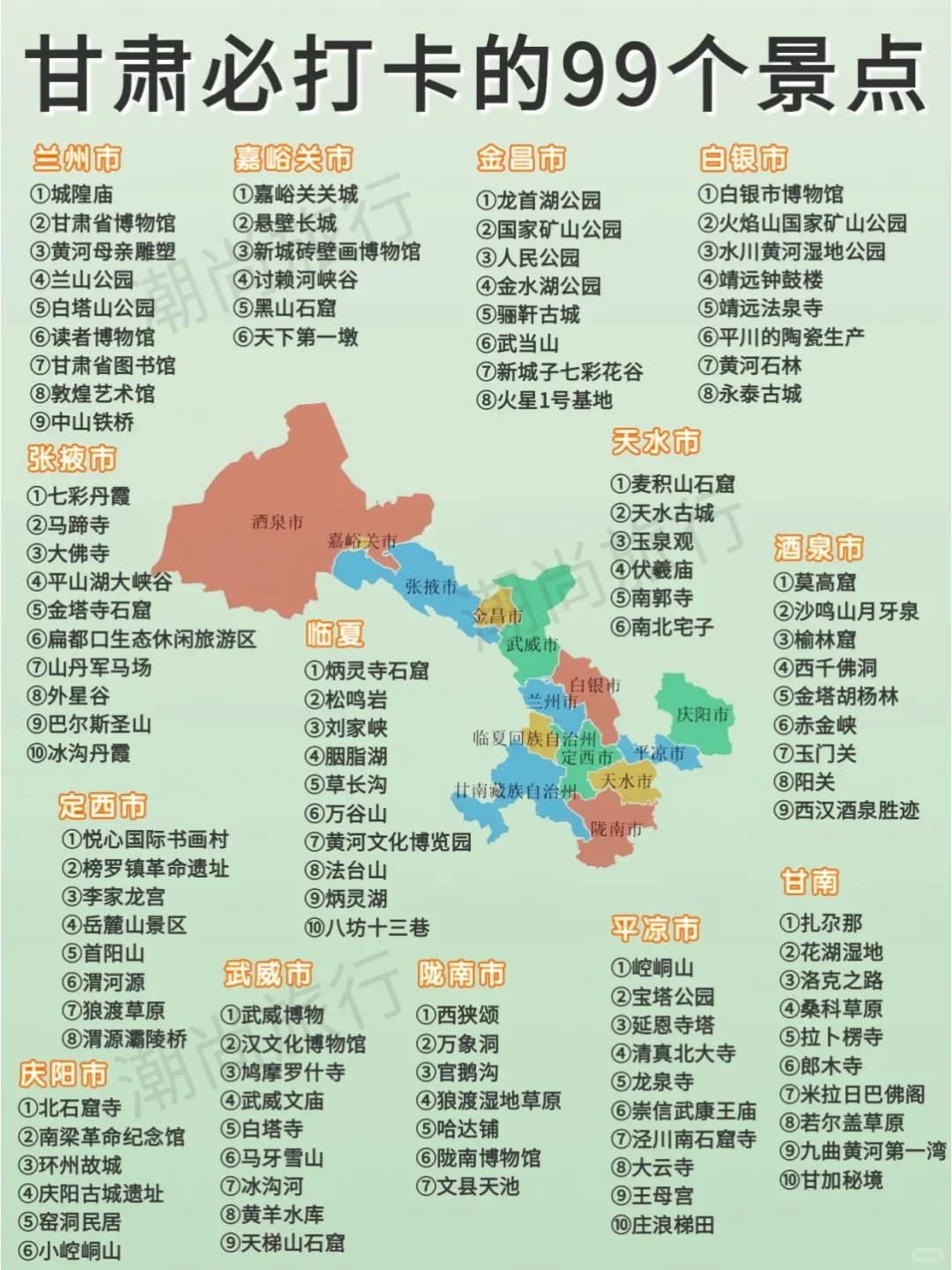超全的甘肃游玩必去景点攻略‼️