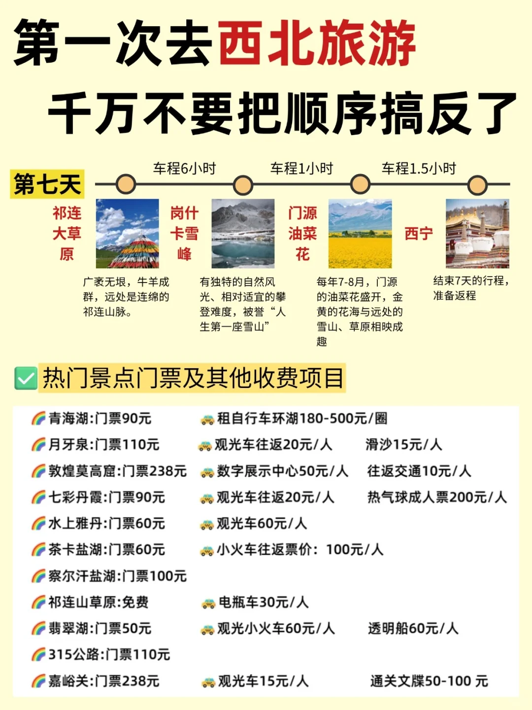 终于有人把西北旅游攻略讲清楚了😭！！！