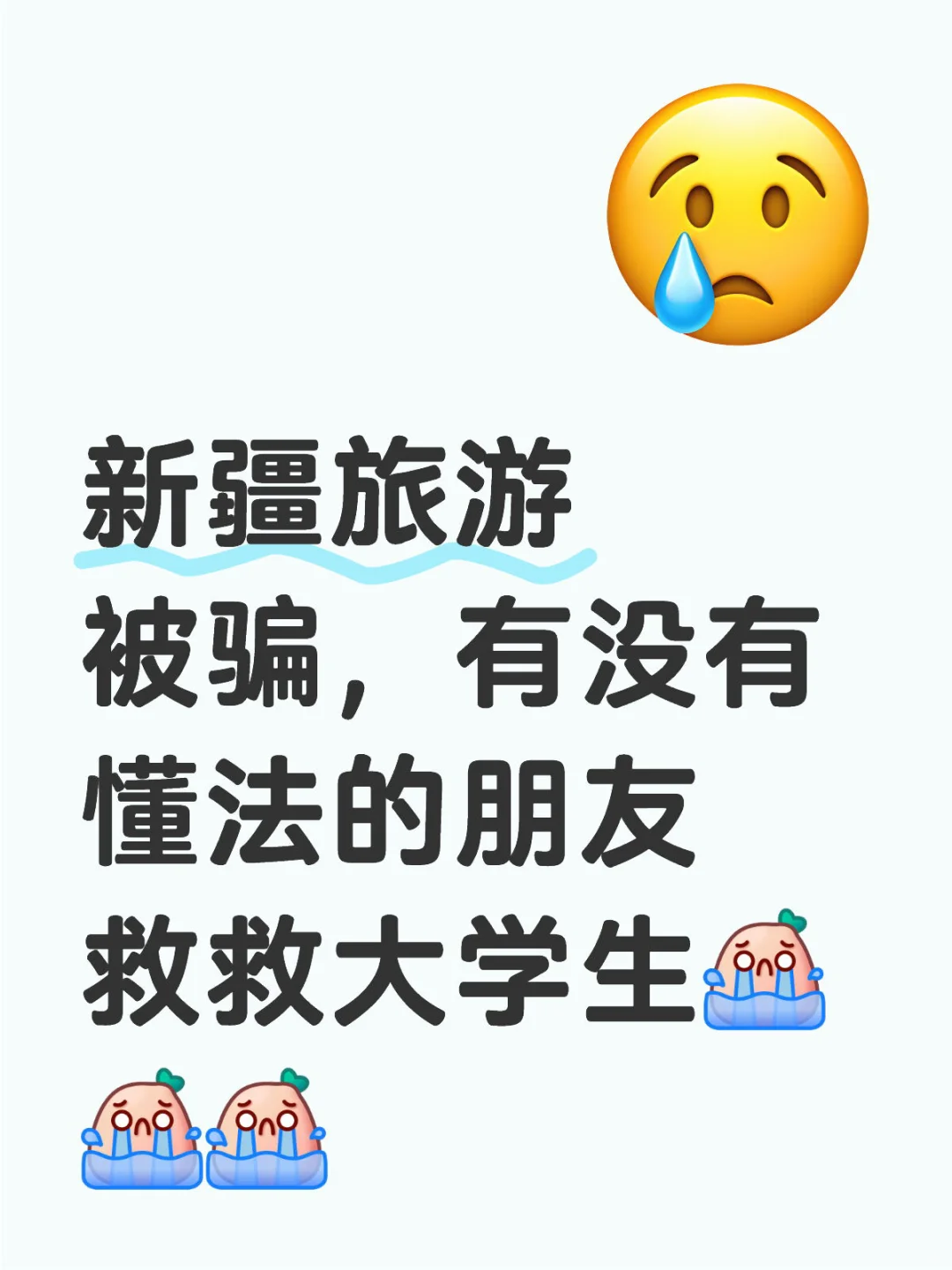 来新疆旅游被旅行社骗，帮帮大学生出出主意