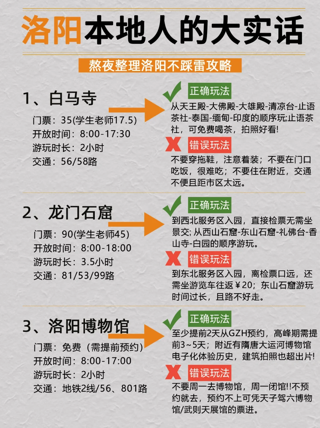 终于🈶人把洛阳旅游玩明白了（附景点玩法）