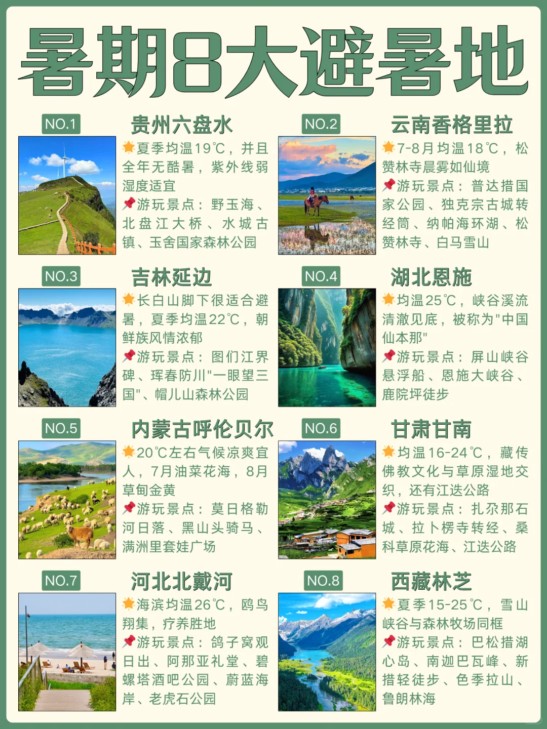 亲测有效！暑期8大冷门避暑地 人少景美凉快