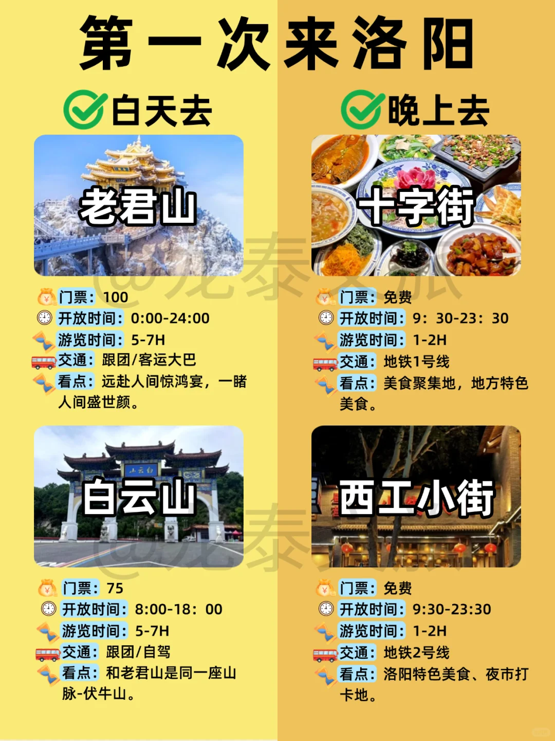 洛阳保姆级旅游攻略，别再做错事情了！