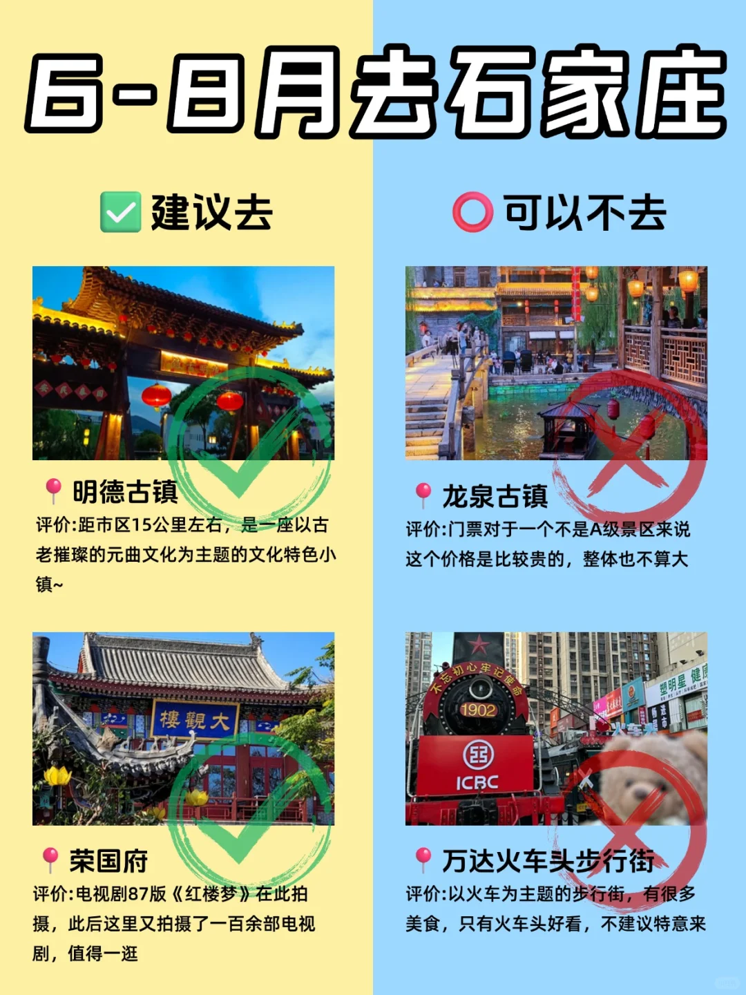 6-8 月石家庄最新攻略！建议去 vs 可以不去
