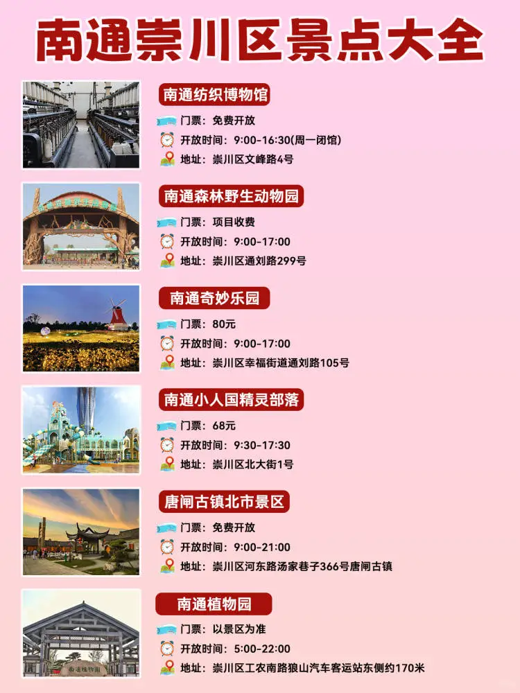 南通崇川区必玩景点大全，适合情侣👫游玩