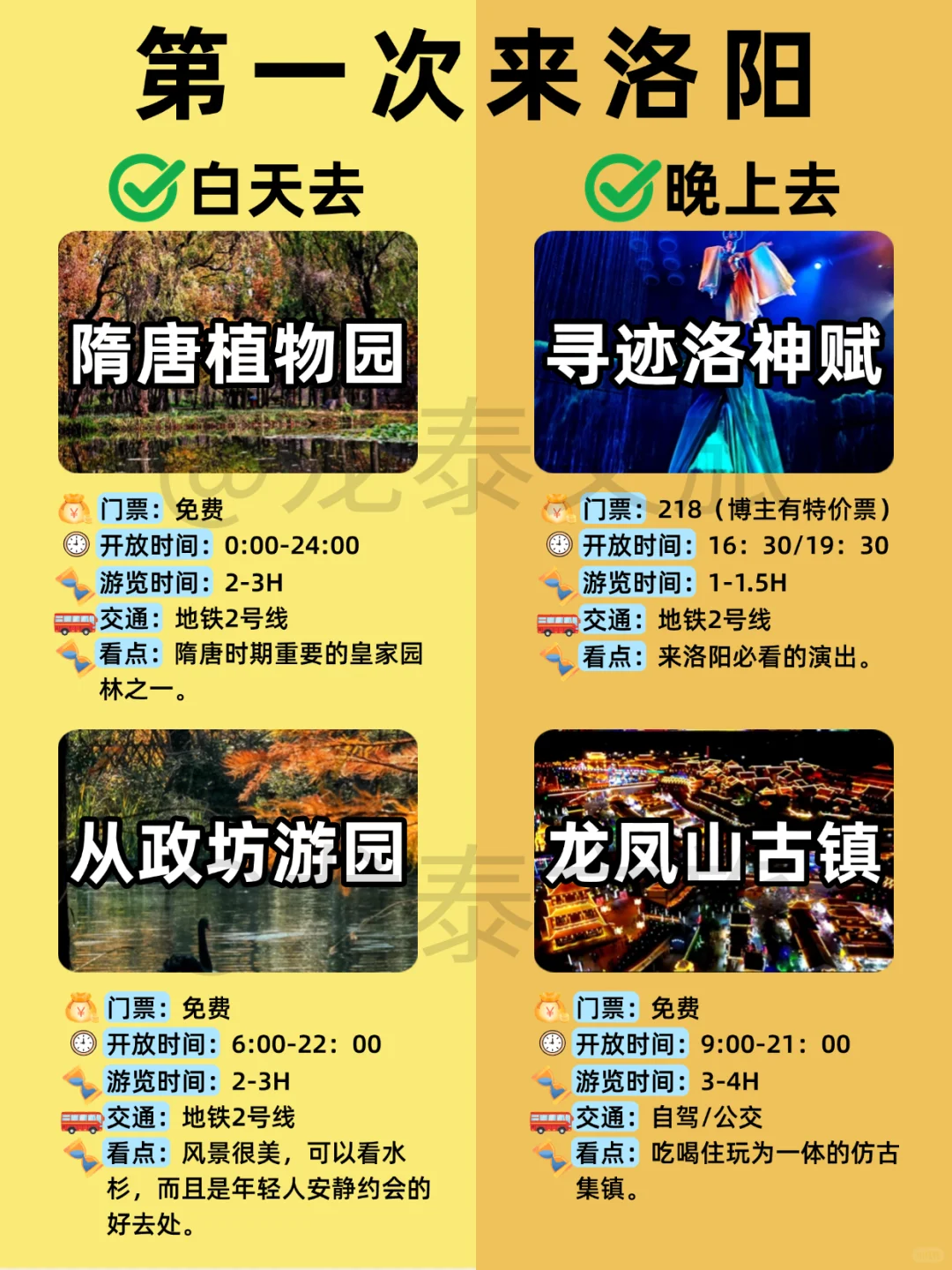 洛阳保姆级旅游攻略，别再做错事情了！