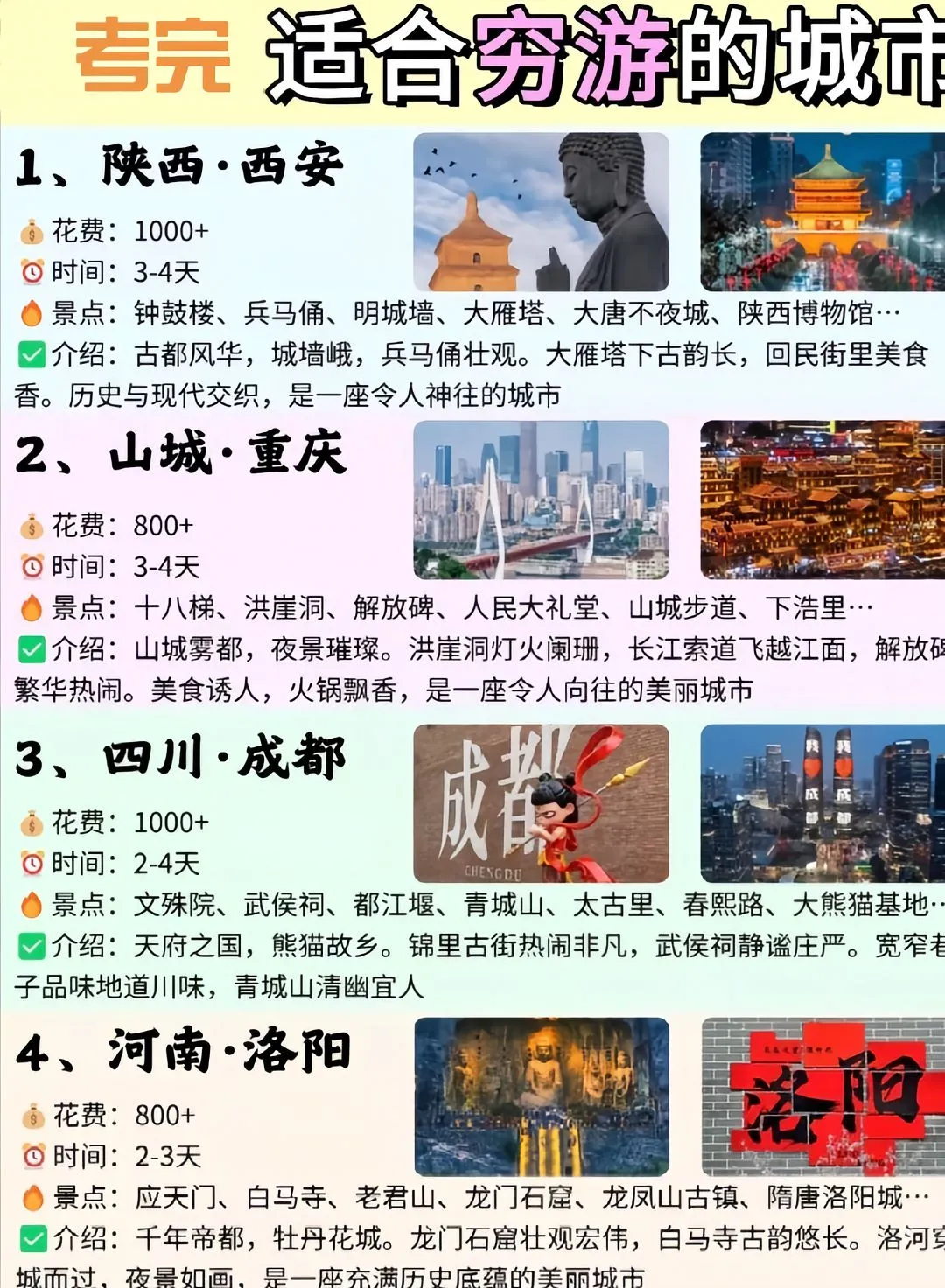 毕业一定要去旅游的地方！
