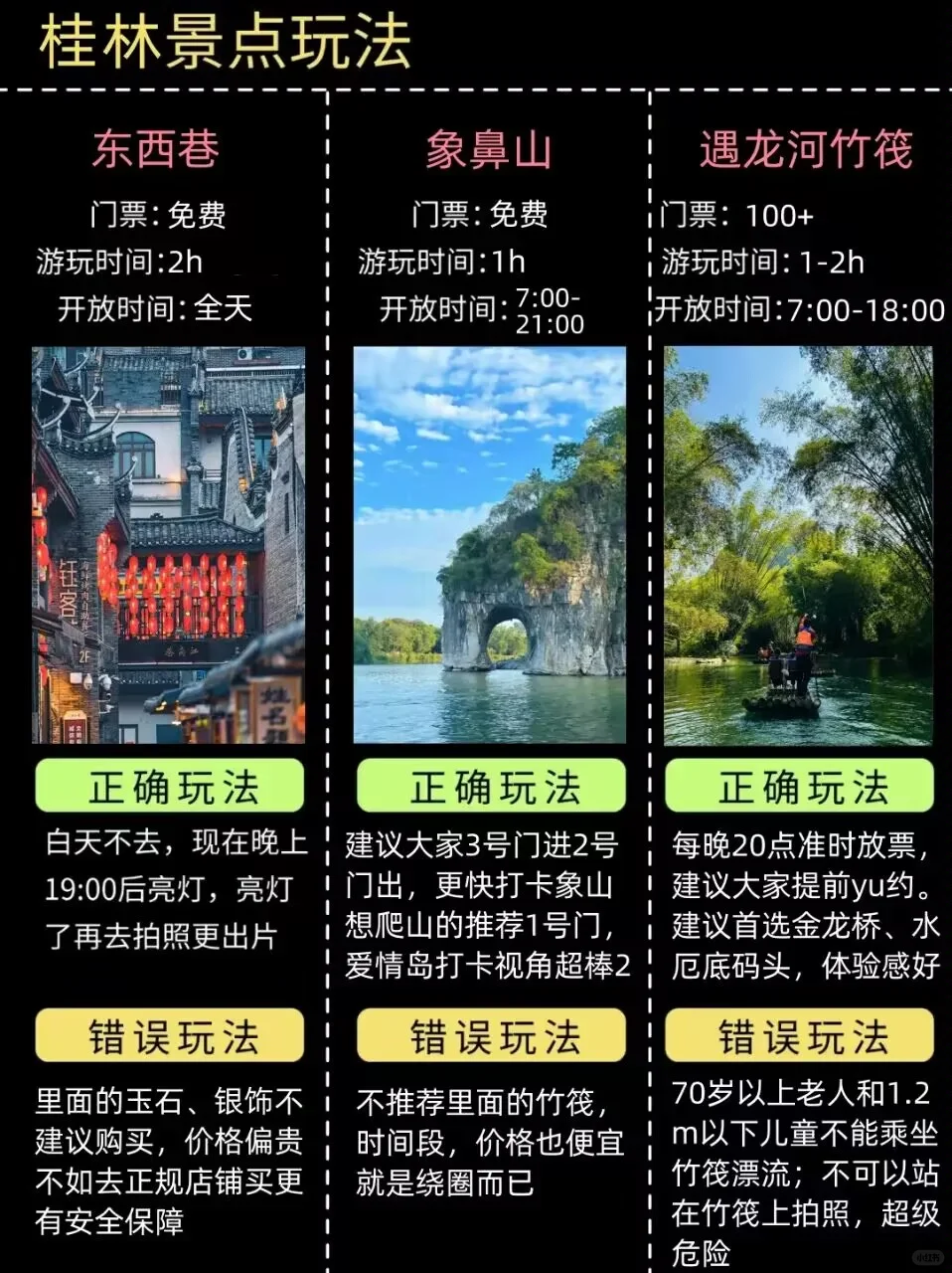 桂林懒人版路线三天两夜不踩雷攻略！