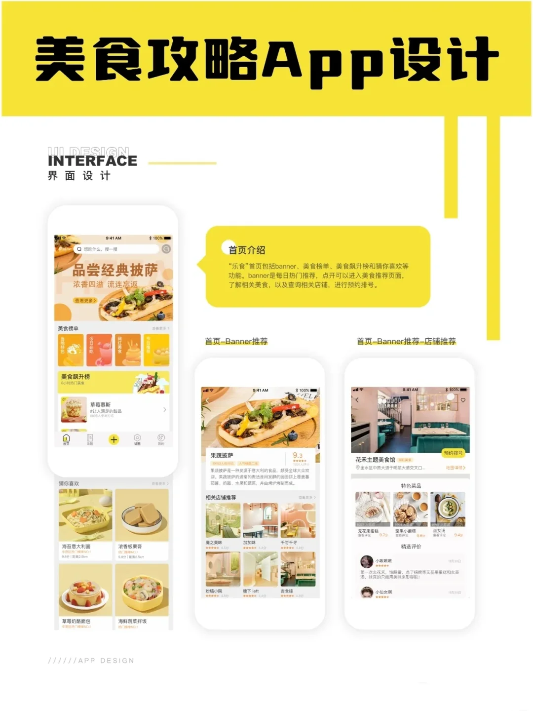 美食攻略App UI设计