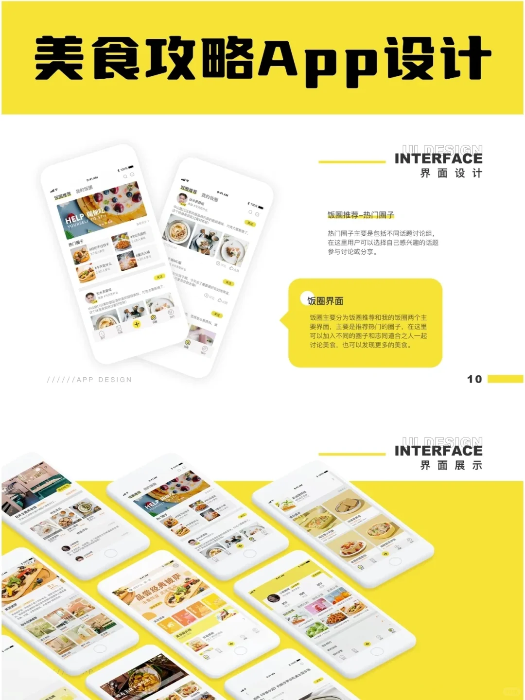 美食攻略App UI设计