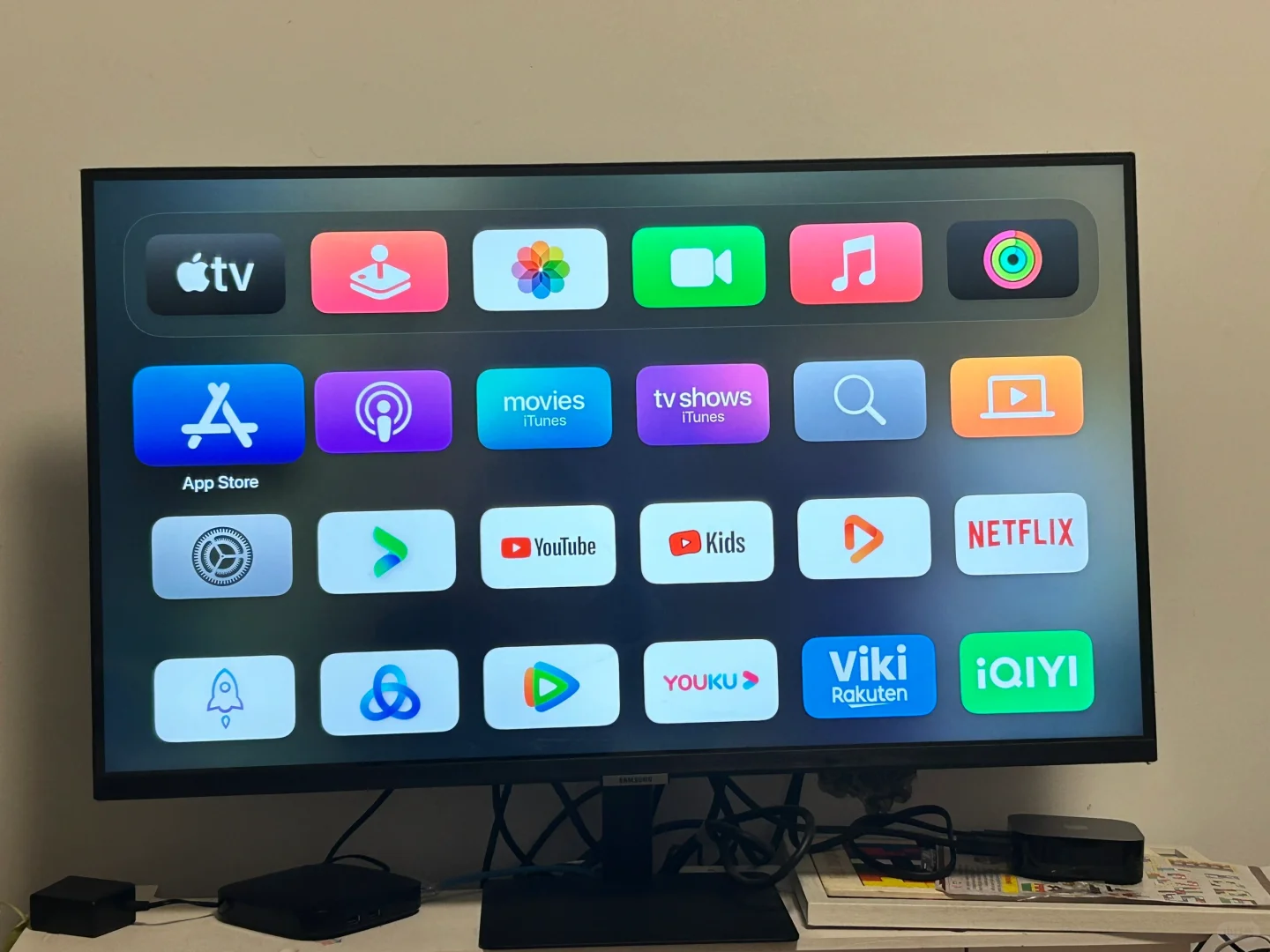 三星电视配上了Apple TV7，太棒啦