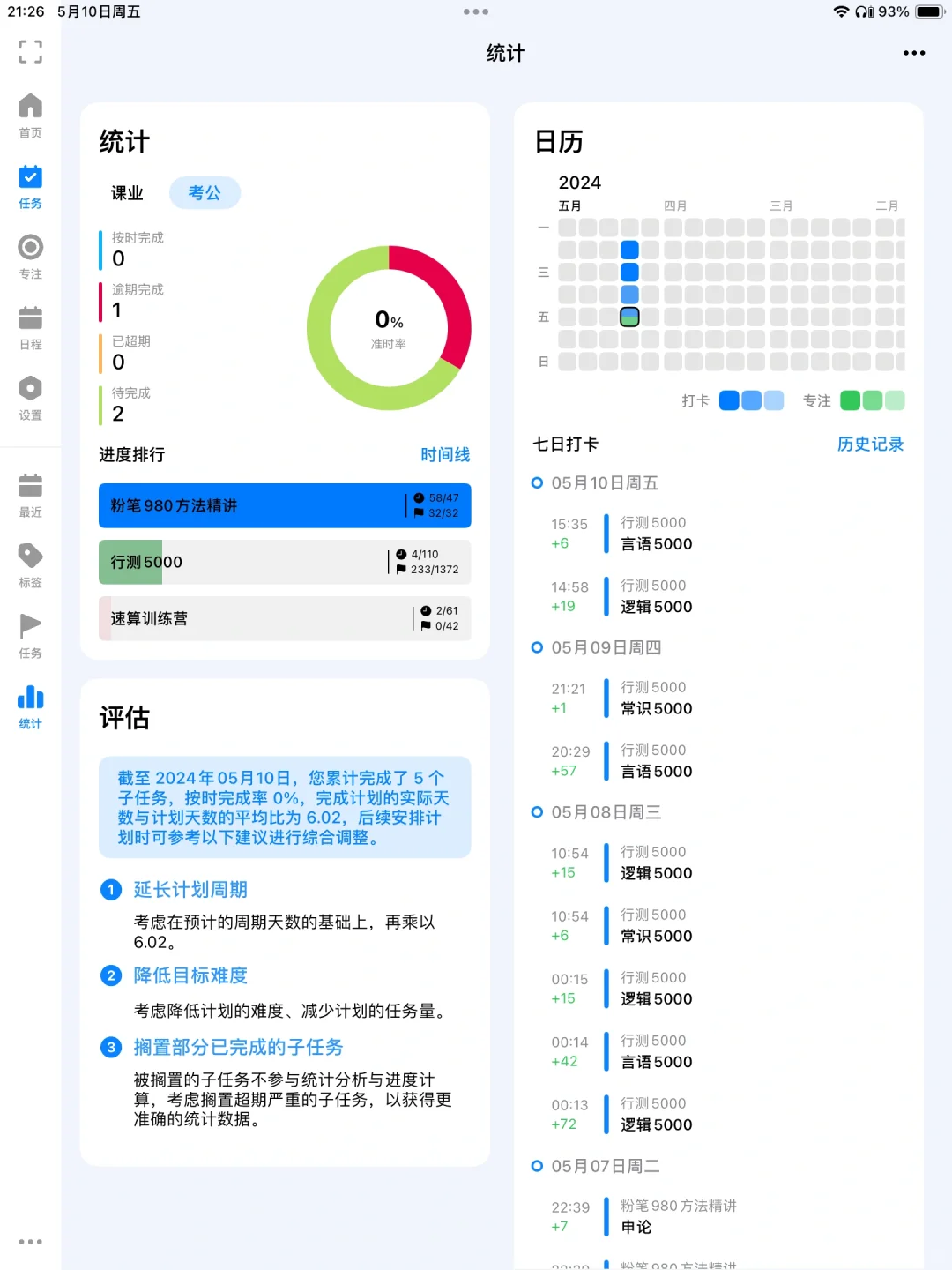 📊考公人！终于！告别拖延症了！自律app