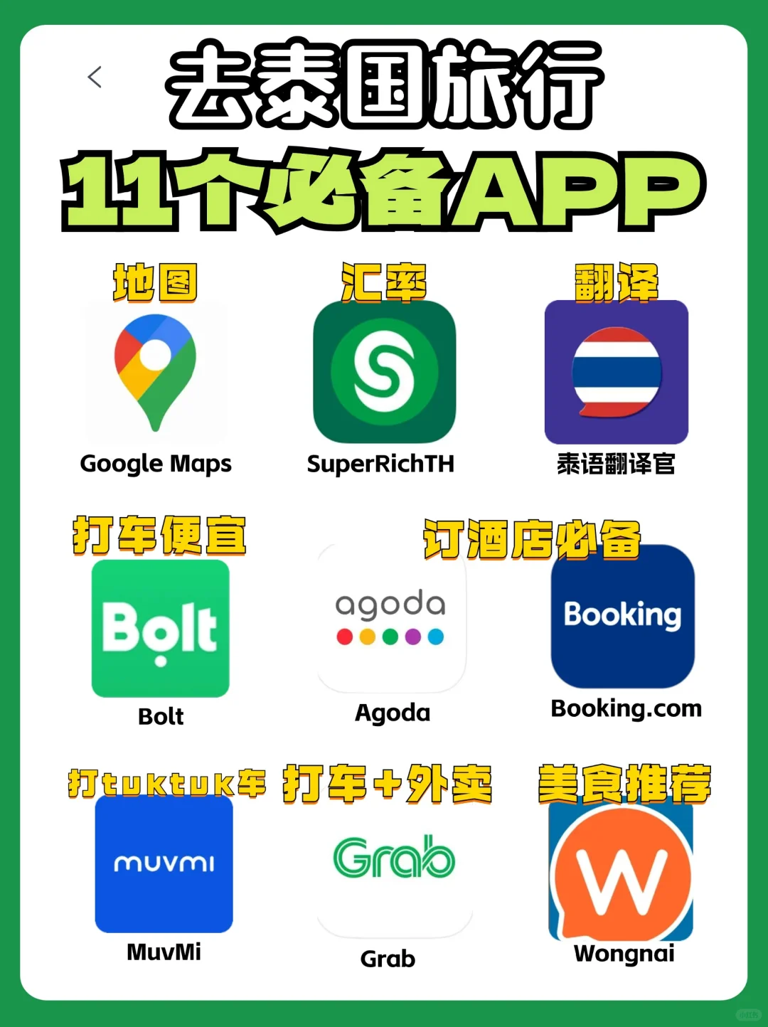 🇹🇭泰国旅行必备app✅有这几个就够用