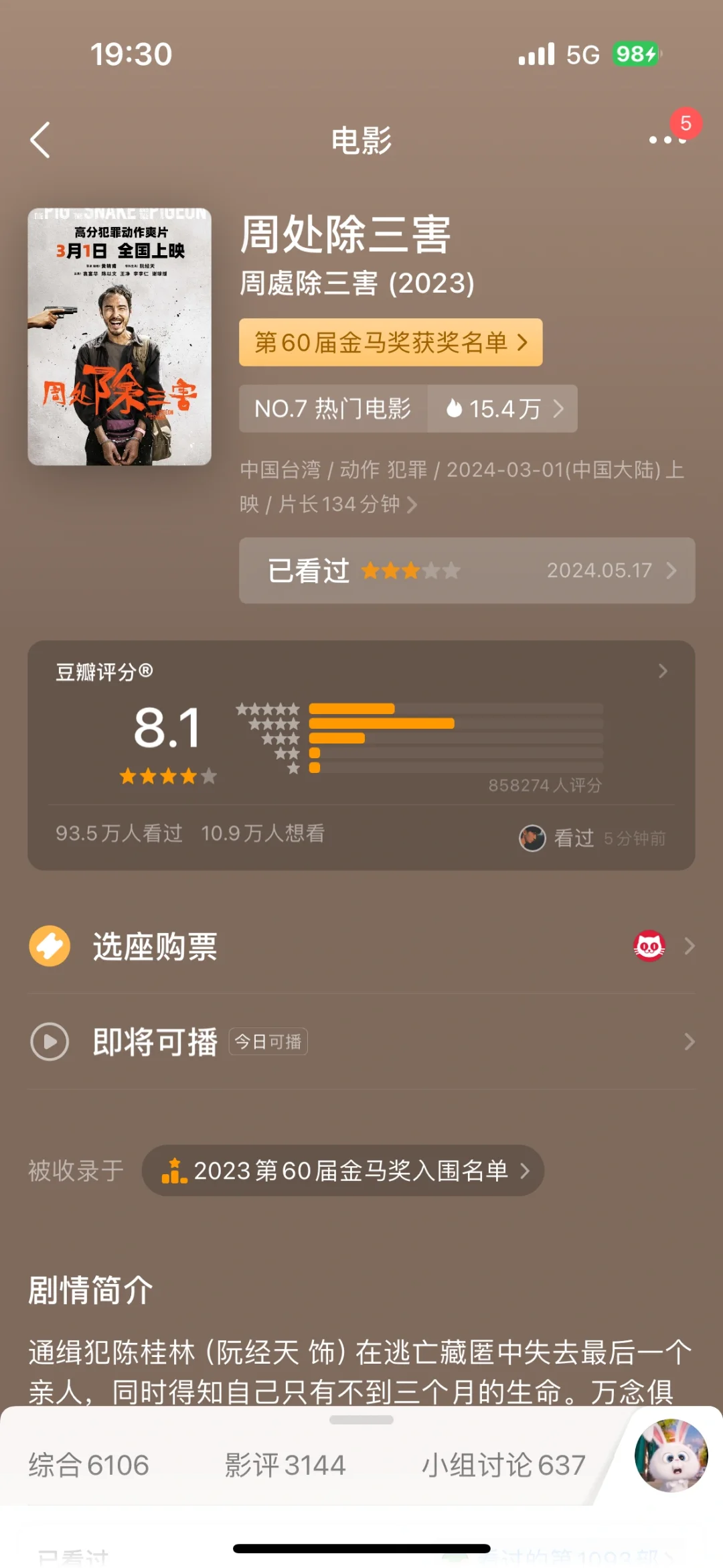 人生的第1093部电影