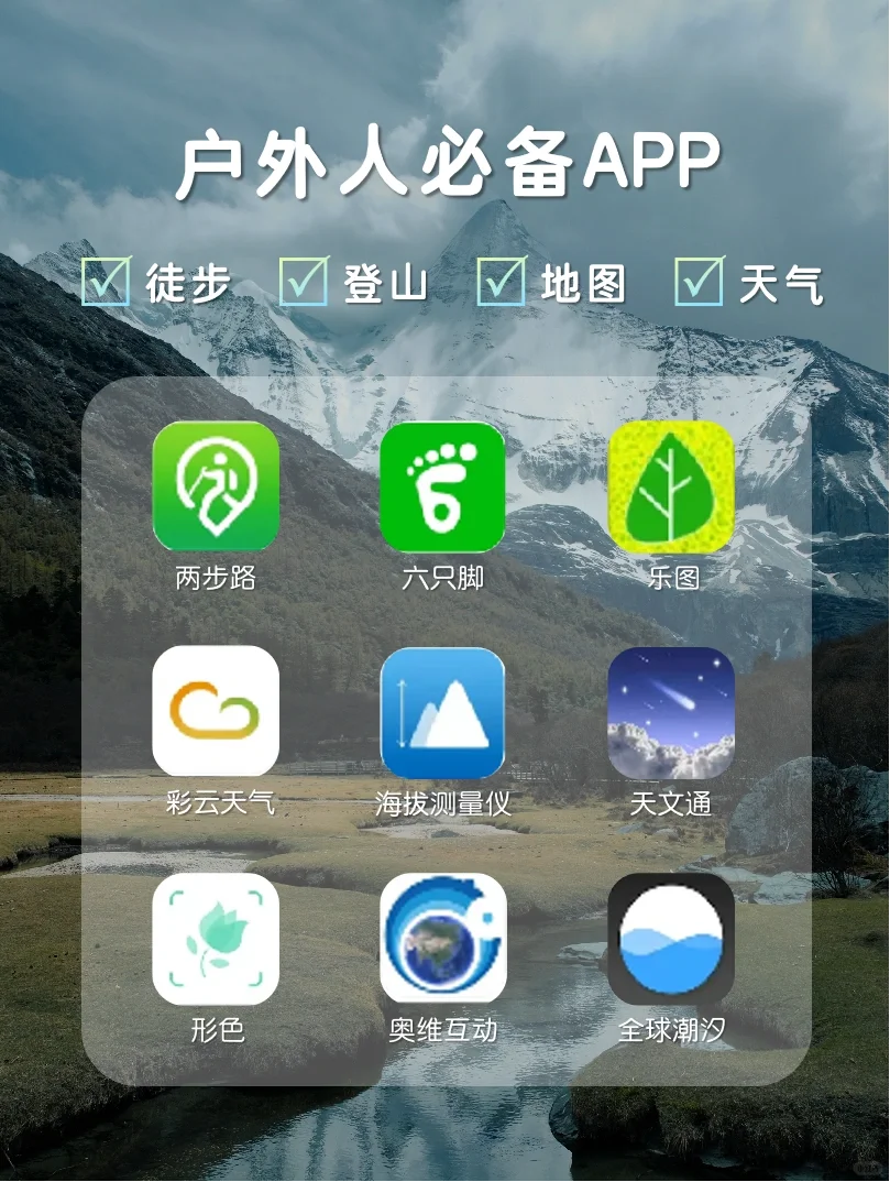 🏞户外探险家的宝藏APP清单✨ 新手必看！