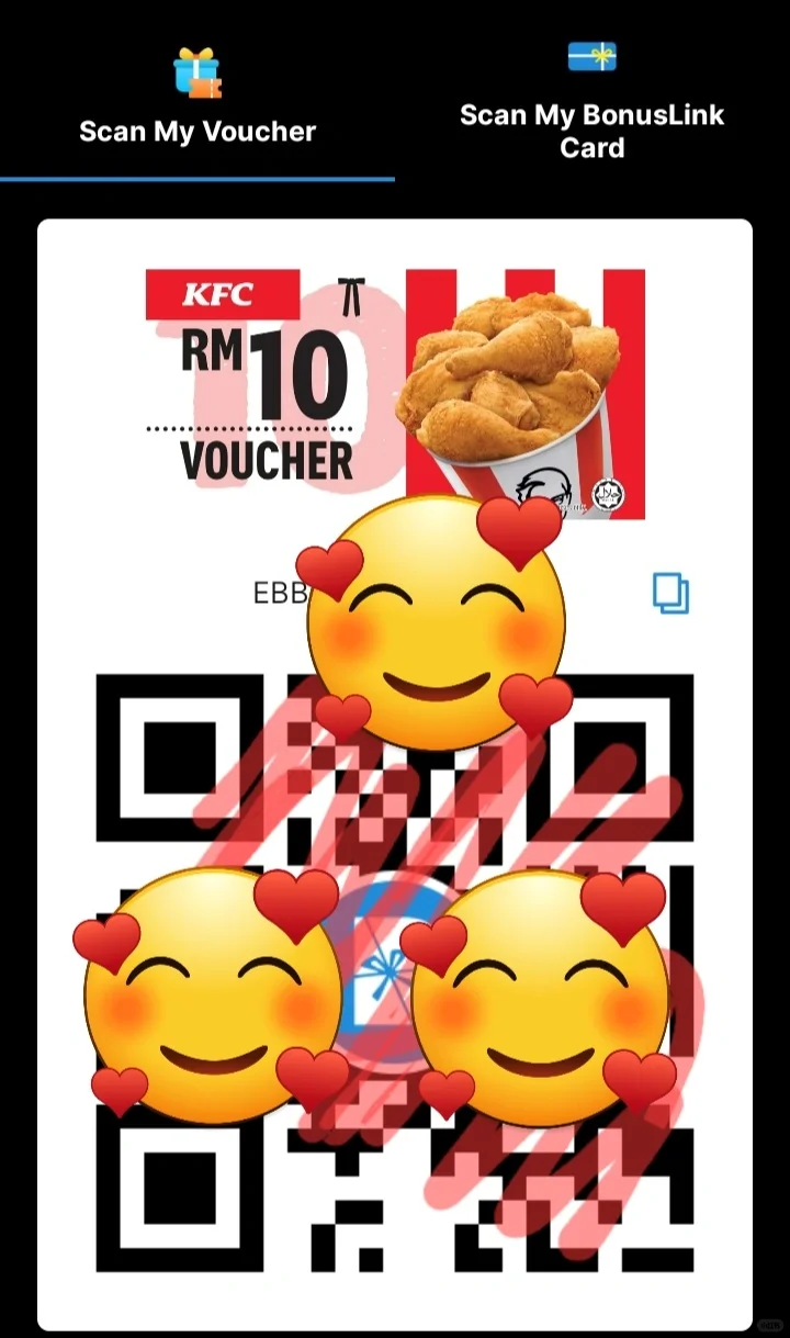 Bonuslink 分数兑换KFC voucher : KFC app