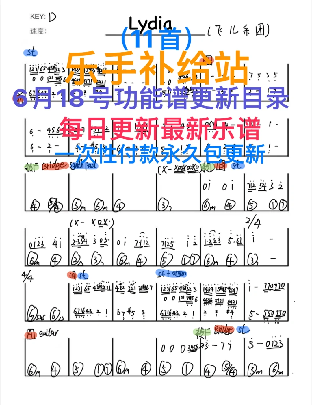 酒吧看谱软件6月18号功能谱目录11首