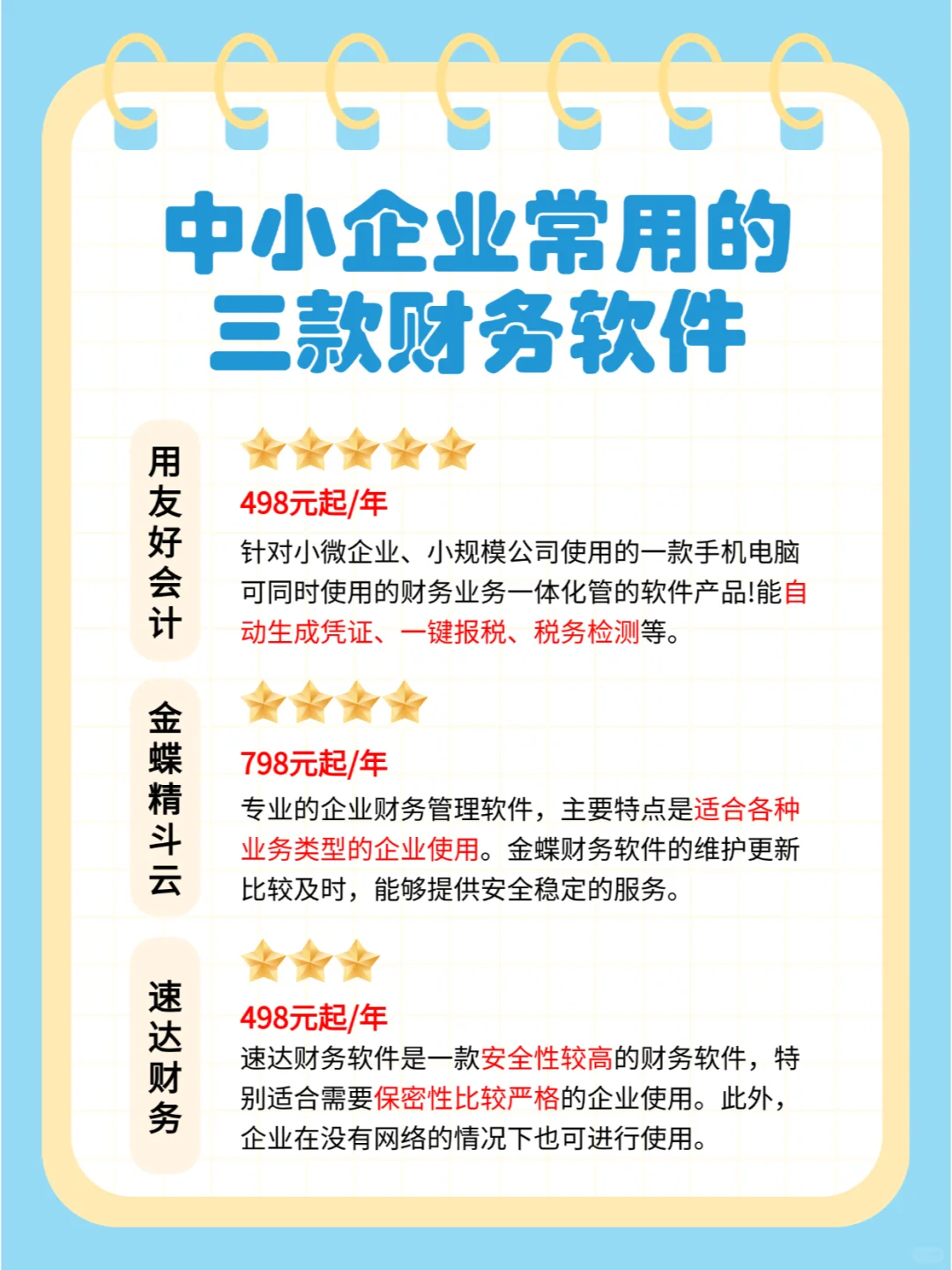 适合小公司的财务软件有哪些？推荐这三款