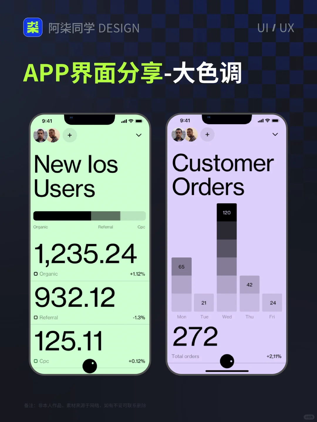 设计灵感分享 | 移动端APP 大色调视觉页面