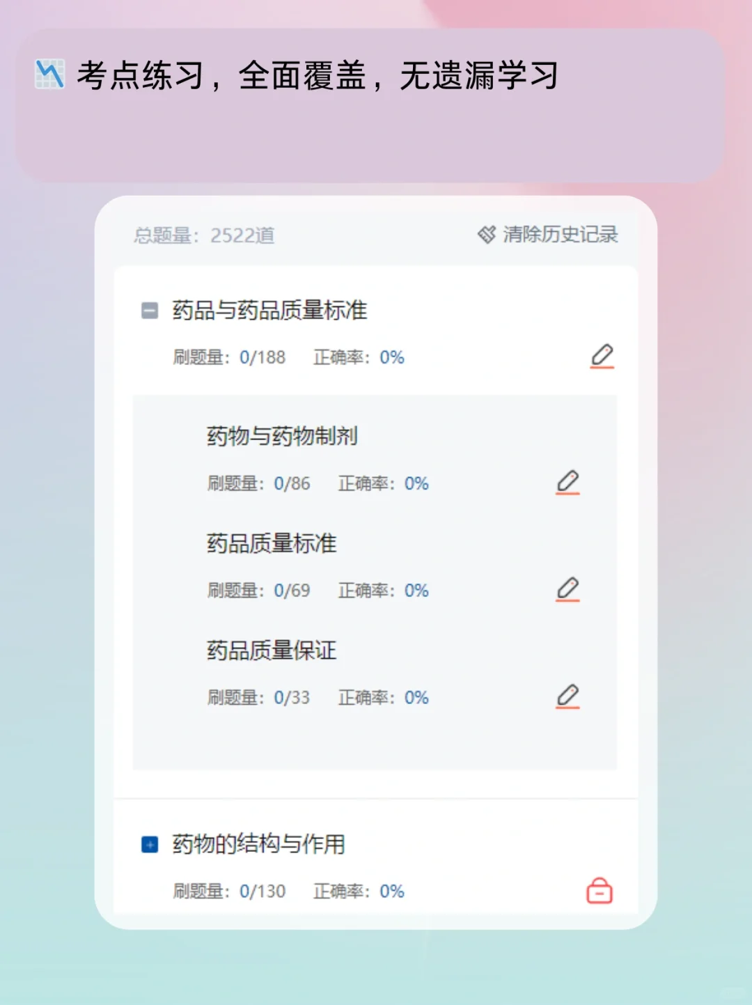 📐 执业西药师刷题APP，高效备考