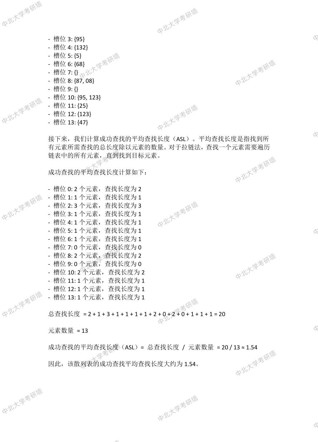 中北大学软件工程专业数据结构与算法