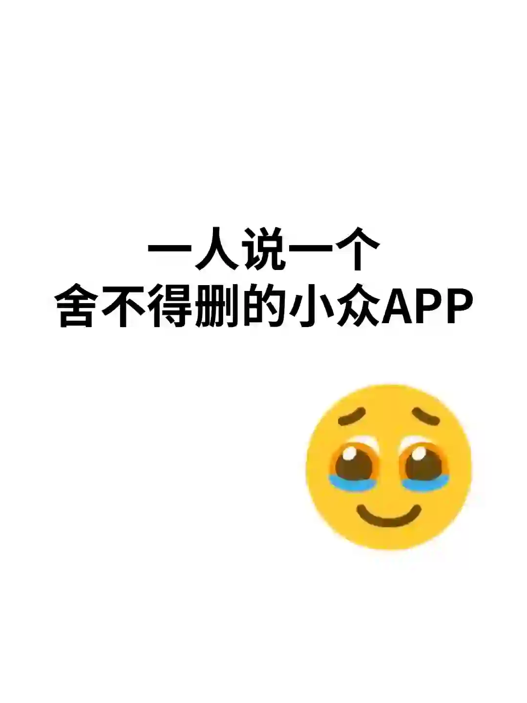 一人说一个自己舍不得删的小众APP