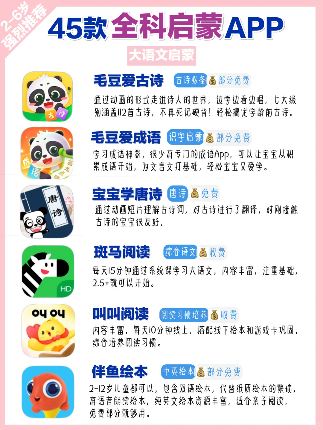 绝了‼️45个全科启蒙宝藏App✨后悔没早点看到