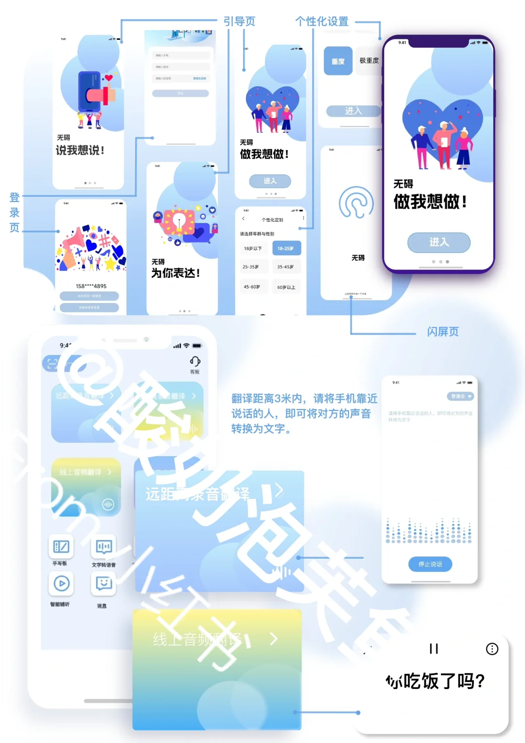 UI界面设计｜即时设计听障人士app