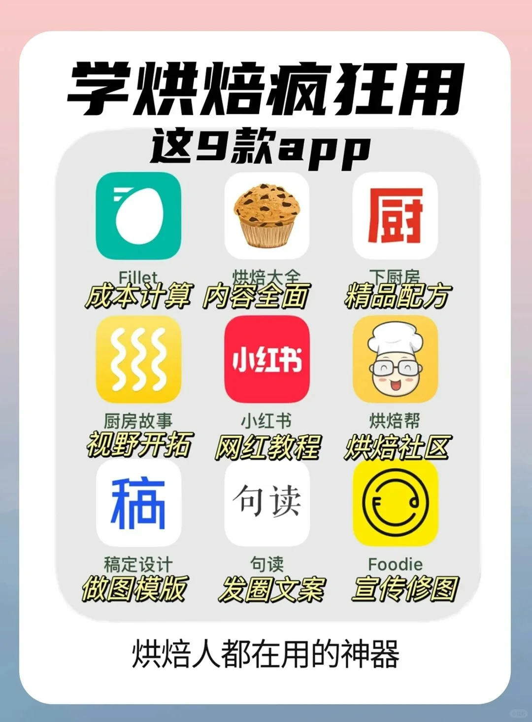 学烘焙请疯狂使用这些App