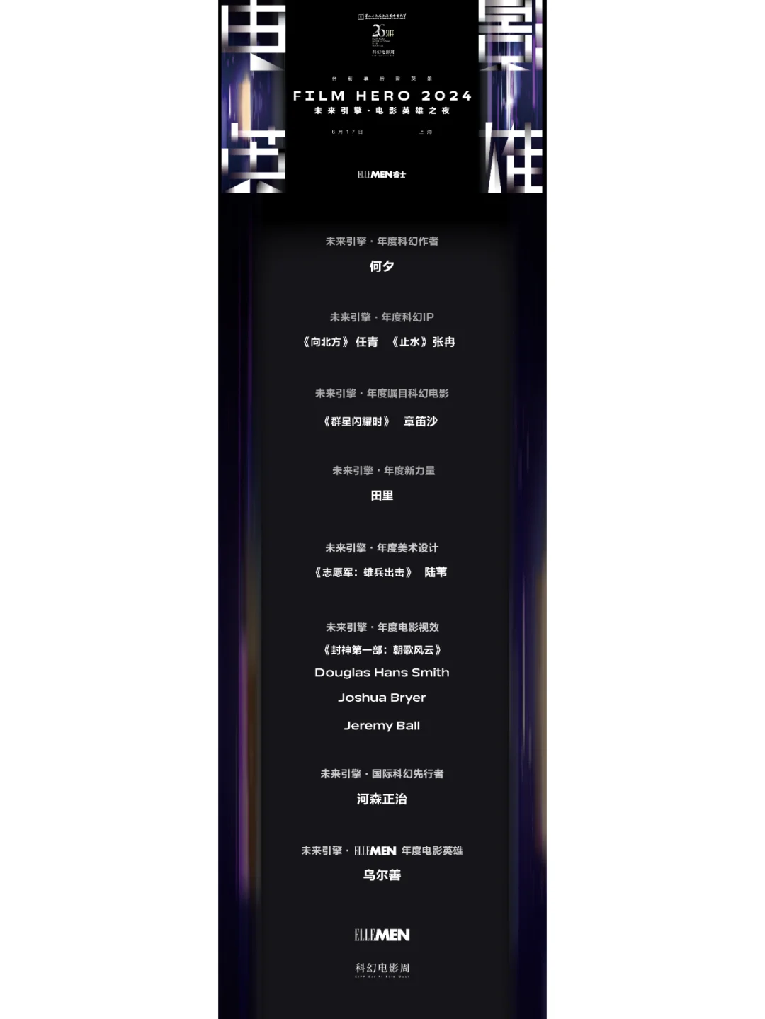 ELLEMEN电影英雄 | 八项年度推荐就位