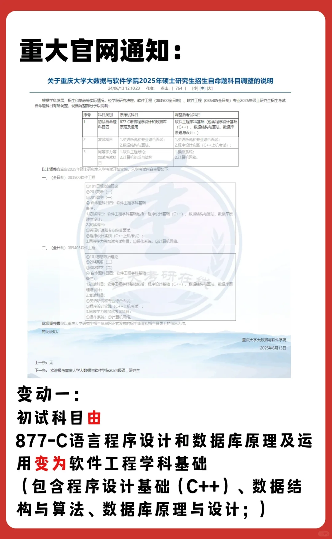 重庆大学软件学院，我还以为你要考408